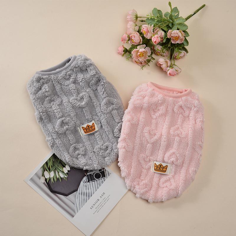 Dog Jacket Autumn Winter Warm Pet Clothes For Small Medium Dogs Cats Soft Puppy Fleece Sweatshirt Costume