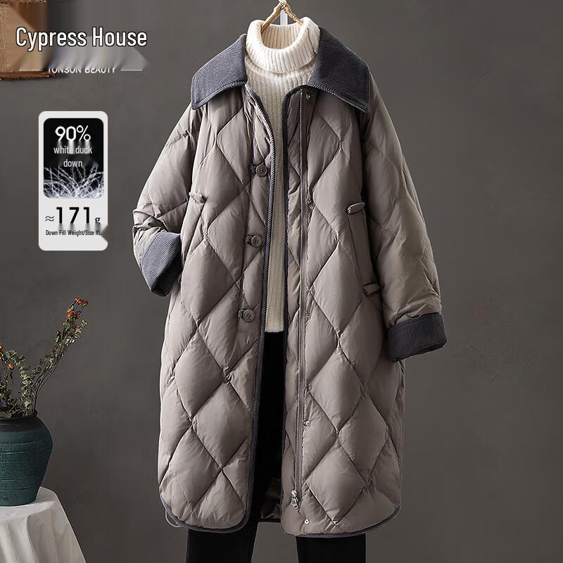 Sybelle Women s Loose Fit Lapel 90% Down Winter Jacket L