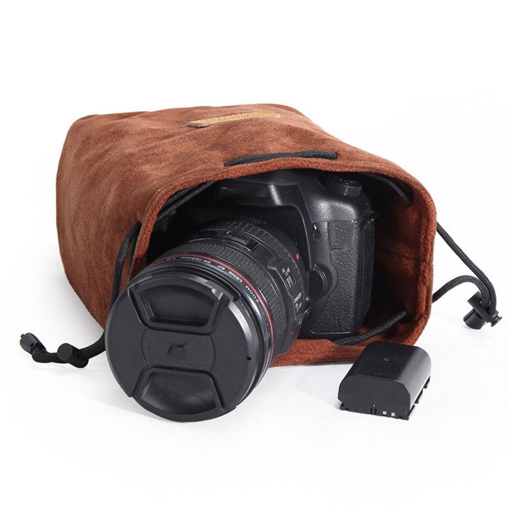 Dustproof DSLR Drawstring Bag Soft Lens Protective Case Photography Protective Bag  Men