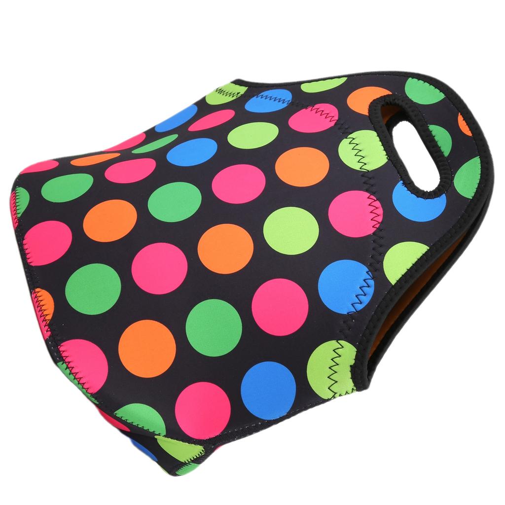 Insulated Thermal Lunch Bag Waterproof Neoprene Lunch Box Handbag for Picnic CampingBig Colored