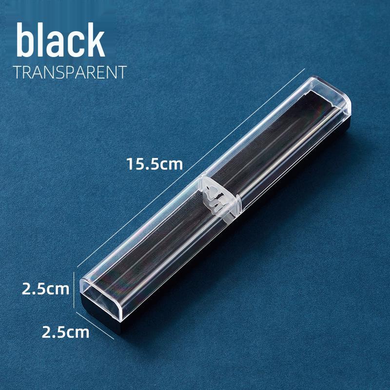 Refillable Ergonomic Fountain Pen for Students - Transparent Colored Plastic Design