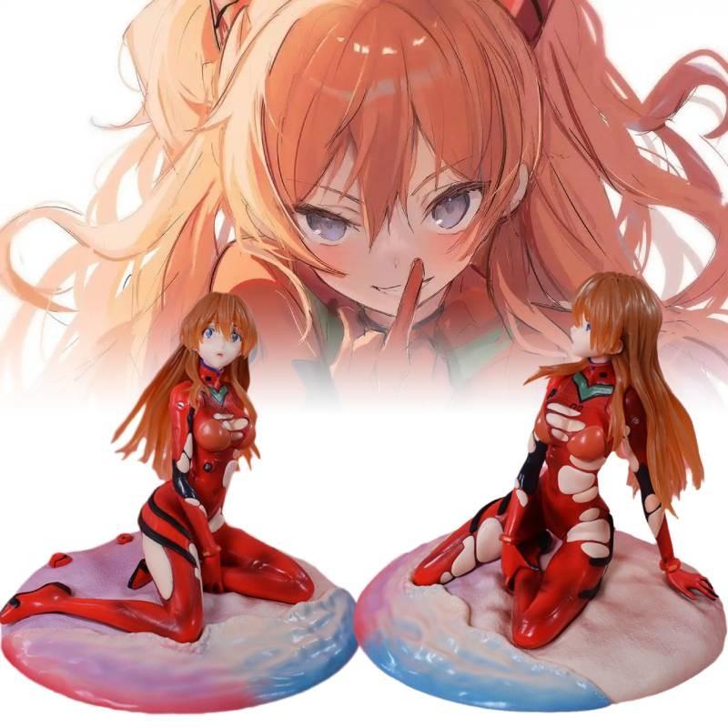 Neon Genesis Evangelion Asuka Langley Soryu Sitting Posture Figurine Anime Model