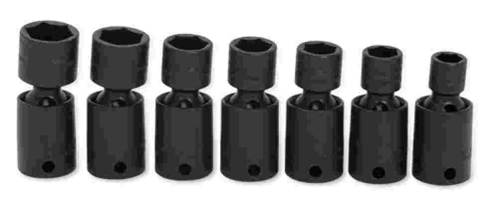 Universal Impact Socket Metric Size Snap-on 3/8" Set, 6-Point, Short, (207IPFM)
