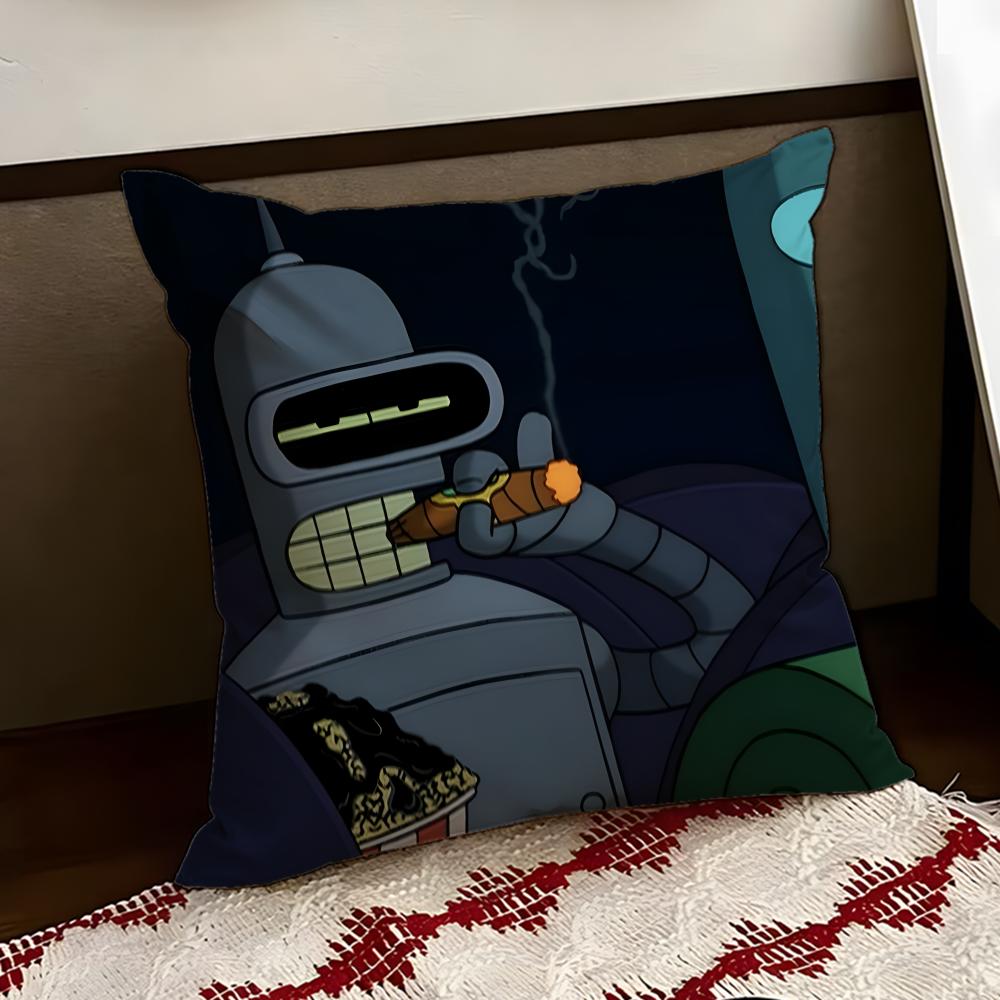 Anime FFuturama Cushion Cover Reversible Soft Durable Pillow Cover Home  Car MultiScene Use for Daily Comfort