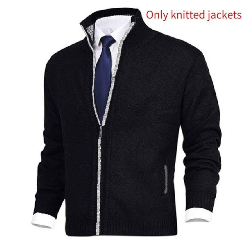 2023wish Men's Fashionable Knitted Cardigan Sweater With Stand Collar Plus Size