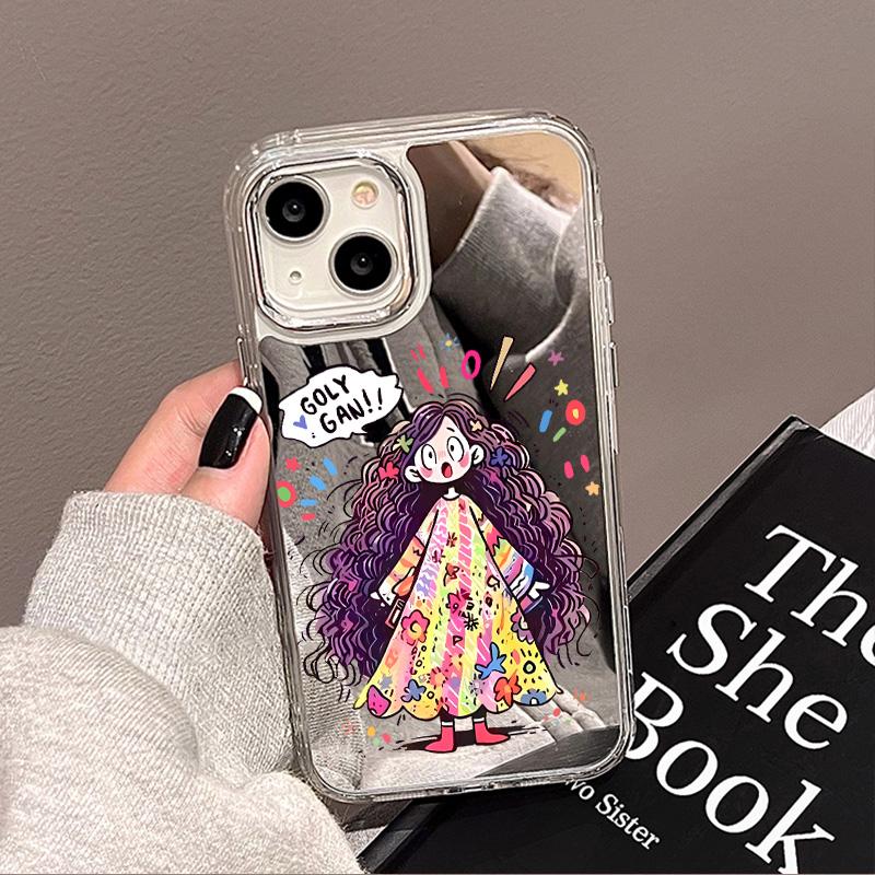 Luxury Make UP Mirror Phone Case For iPhone 11 13 16 Pro Max 14 15 12 16 Plus XR X XS 16promax 15promax Cute Girls Covers Funda