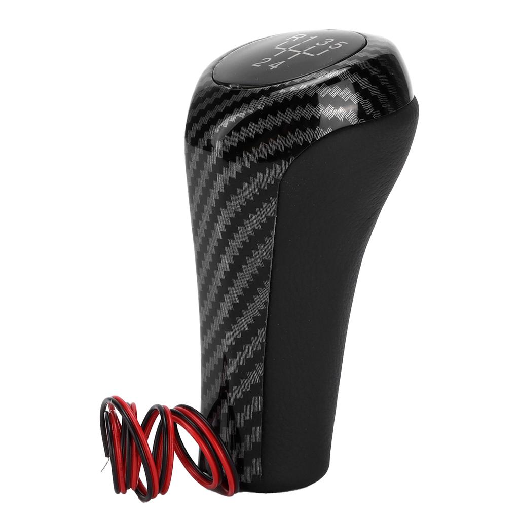 5 Speed Shift Knob Lever with Light Carbon Fiber Style Replacement for 1 3 5 6 7 Series X1 X3 Z4 Z5 M3