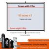 Punch-Free Wall-Mounted Outdoor Camping Projector Screen, High-Definition, 84-120 Inch