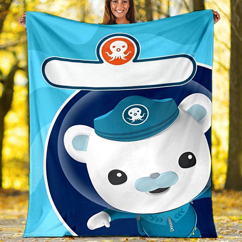 The Octonauts Theme Printed Blanket - Perfect for Couch, Bed, Travel & Outdoor Use | Machine Washable, Cozy & Durable.