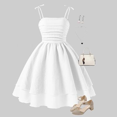 Girls' Fashion Dress 2025 Summer Children's Princess Bow Halter Dress