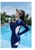 Women's Split Swimsuit Set: Long Sleeve & Pants, Warm, Quick-Dry, Sun Protection, Plus Size, Ideal for Diving, Surfing & Snorkeling.