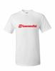 T-shirt in Cotone Bianco con Logo Retrò Queensland Rail Brisbane Australia Treno Ferroviario