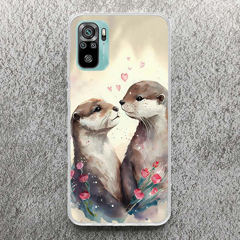 Animal Otter Cute Cartoon Print Soft Case for Xiaomi Redmi Note 14 13 12S 11S Phone Shell 10 Pro Plus 11E 11T 12 11 10S 5G Cover