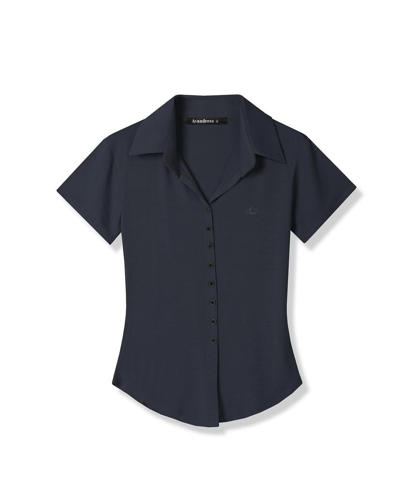 AVANDRESS Sopy Collar Short-Sleeve Black