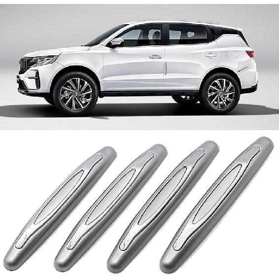 4 Pcs Car Door Edge Guards Car Side Door Protector Suitable For Various Car Pads Door Shock Absorbers-White