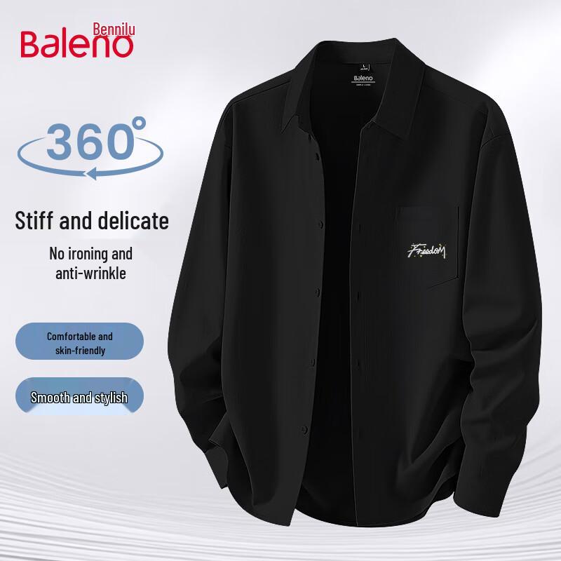 Baleno Unisex Korean Style Long-Sleeve Casual Shirt 2XL