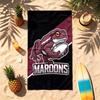 Queensland Maroons (1) Theme Beach Towel Sand Resistant Soft And Comfortable Suitable For The Pool Camping Yoga And Diving A Travel