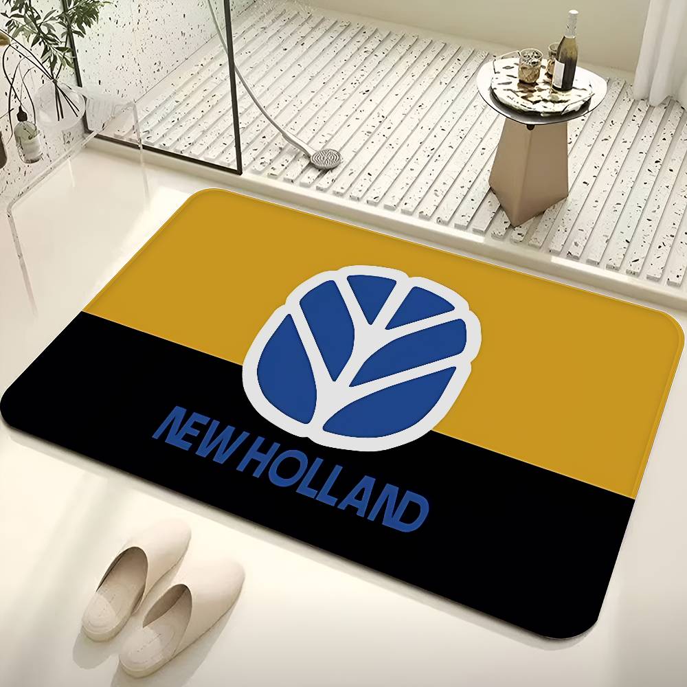 New Holland Logo Fußmatte Rutschfeste Waschküchenmatte Wäschedekor Balkon Kinder Wohnzimmer Haushalts Teppiche 60cm x 90cm