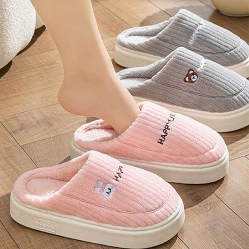 

Зимние домашние тапочки в виде медвежонка и тапочки для гостиной Teddy Bear Slippers Pink (240)