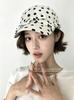 Cappellino da Baseball in Lino a Pois Francesi Donna Stile Morbido Elegante Traspirante Cappello da Sole Estivo Casual con Visiera