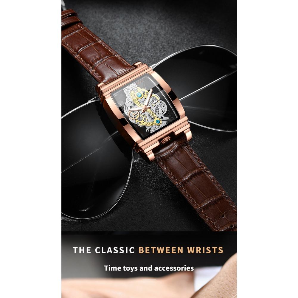 BINBOND Luxury Quartz Wristwatches For Men Luminous Waterproof Hollow-Out Men's Watch Business Sport Fashion Casual Reloj