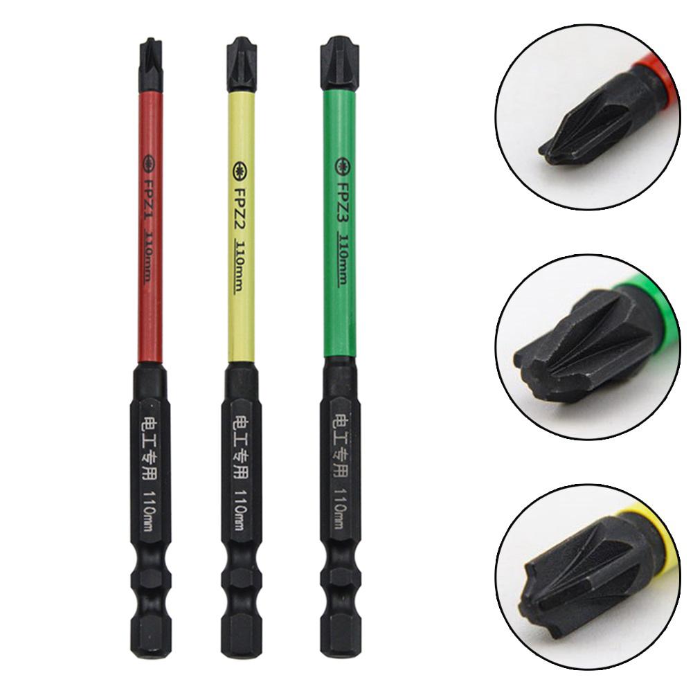 Schraubendreher-Bits für Elektriker FPZ1-3 Schraubendreher-Bits mit Schlitz