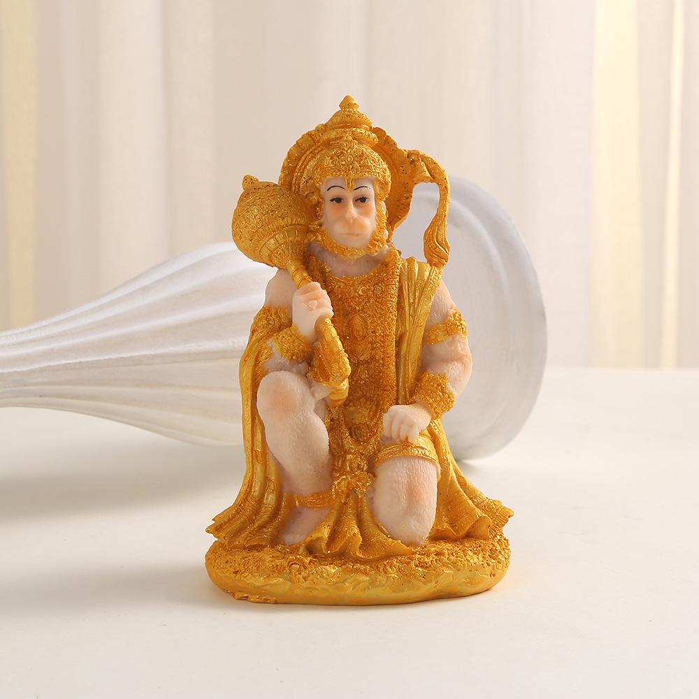 Resin Craft Hanuman Monkey God Statue Ornament 9*15 cm