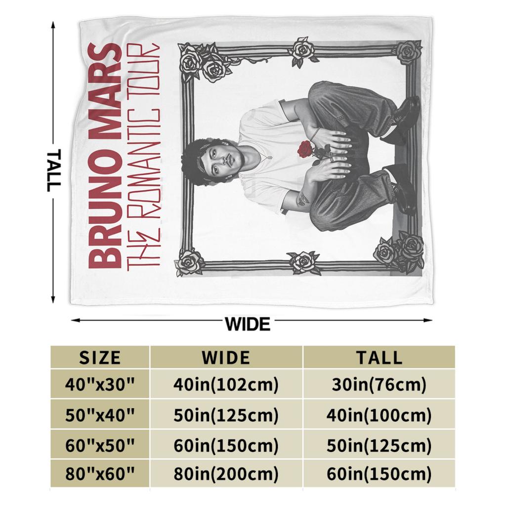 Bruno Mars Tour Flannel Throw Blankets Blankets for Sofa Car Soft Bedding Throws,