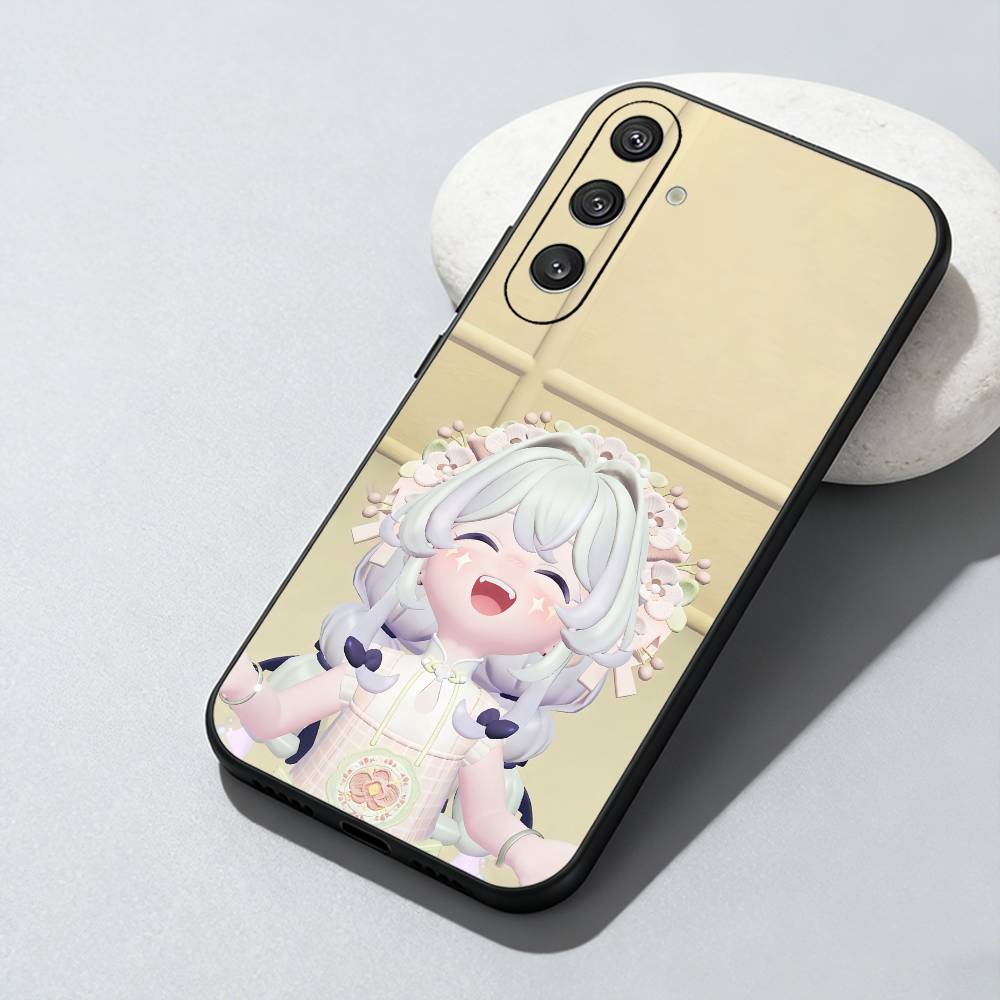 

H-Heartopia Character Wearing Print Phone Case For Samsung Galaxy A73,A72,A71,A70,A52,A51 Others Soft Black Cover Samsung a32 5g
