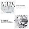 12 Pcs Stainless Steel Tart Pans - Non-Stick Flower Cookie Cutters Mold for Baking - Flower and Round Muffin Cups - Cupcake Mold for Kitchen