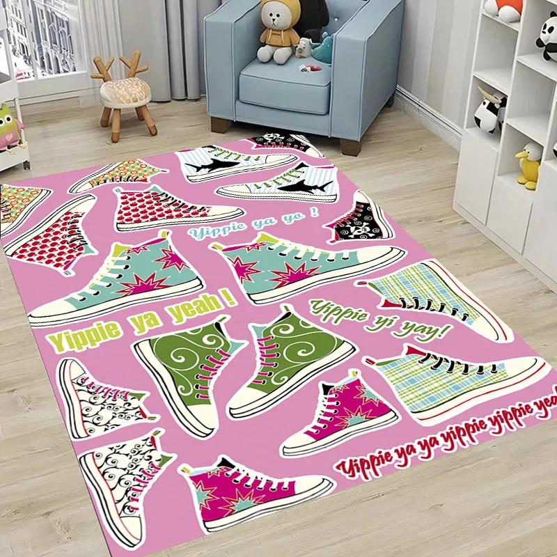 HD Printing Fashion Basketball Shoes Rug for Bedroom Living Room Hallway Long Strip Carpet  Anti-slip Rug Sofa Doormat Home Mat