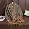 Spring And Autumn Atmosphere Imitation Cashmere Versatile Women'S Scarf Comfortable Shawl Temperament Cashew Jacquard Shawl