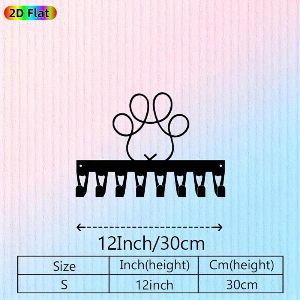 Minimalist Iron Wall Hooks Set of 8, Versatile Coat Hat Key Holder for Entryway Bedroom