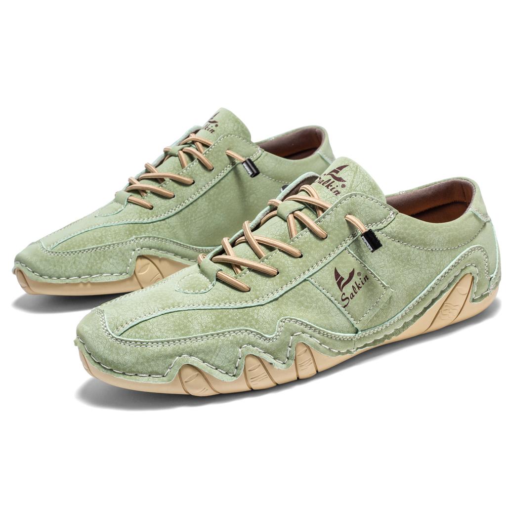 Plus Size 38-49 Men's Casual Shoes PU Leather Soft Octopus Sole Loafers Non-slip Outdoor Walking Driving Sneakers