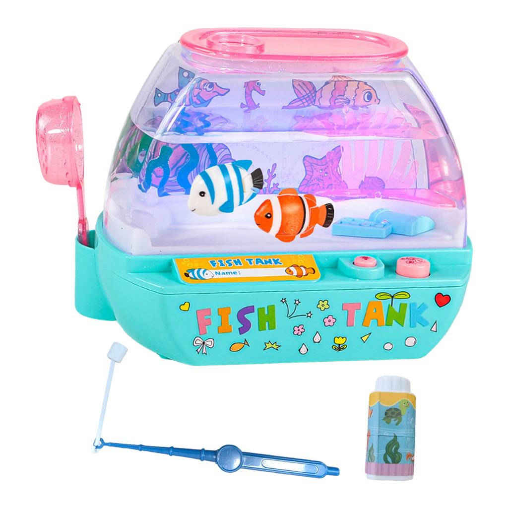 Children's Creative Artificial Aquarium Toys, Mini Simulated Fish Tank, Cartoon, With Music and LED Lights, Educational