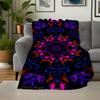 "Vibrant Kaleidoscope Abstract Art Print"Blanket Flannel Throw Blanket for Sofa, Bed, Travel, Camping, Office, Couch, Chair, And Bed Gift fo