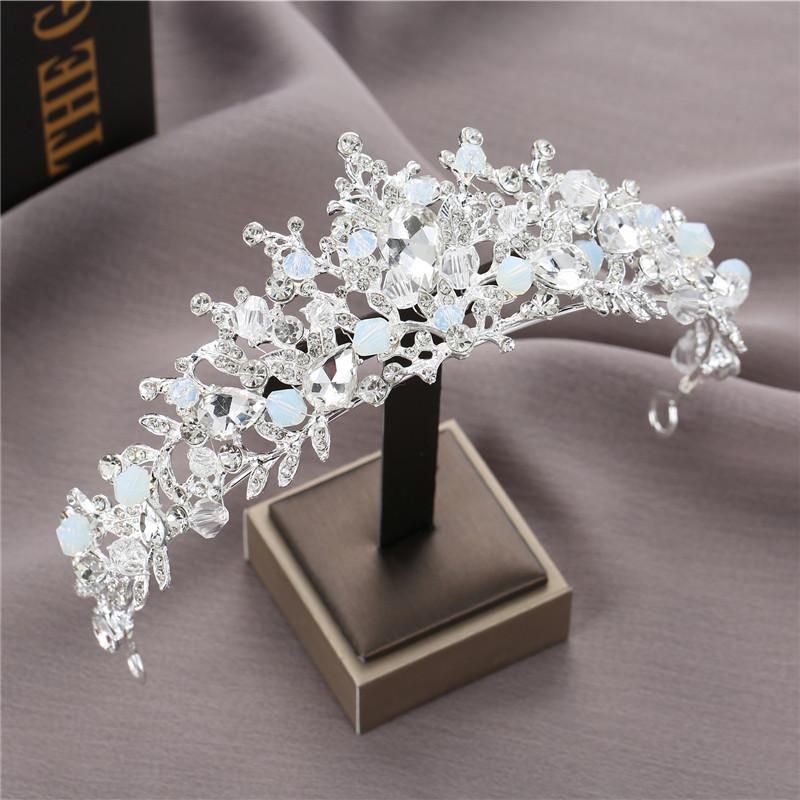 Dziecięca korona tiara ręcznie robione akcesoria do włosów dla dziewczynek różowa kryształowa korona księżniczki urodziny obręcz do włosów akcesoria do występów scenicznych