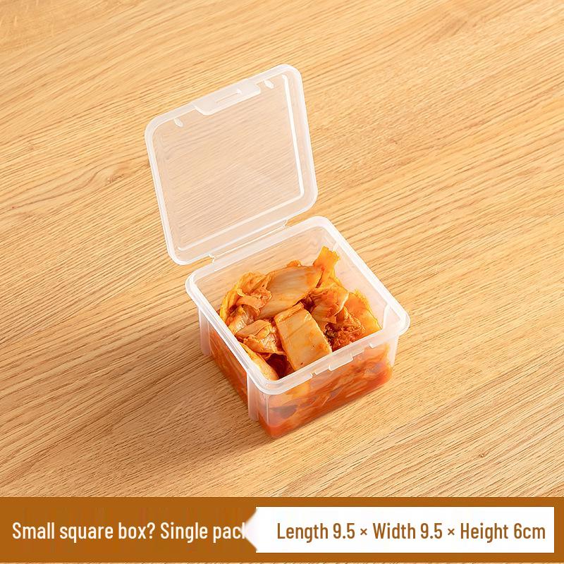 Compact Kitchen Refrigerator Storage Box with Lid for Pickles and Kimchi