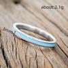 Bague Huitan Émail Bleu pour Femme Design Élégant Simple Accessoires de Fête Mariage Mode Polyvalente Quotidienne Métal Couleur Cuivre Bijoux