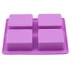 Party Dessert Silicone Mold Multi-purpose Tree Shape 4 Hole Square Soap Mold Crafts Chocolate Cake Molding Handmade Tools