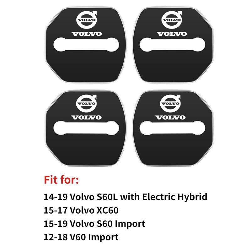 For Volvo 4Pcs Car Door Lock Cover Protective Case Accessories For Volvo XC60 XC90 S60 V40 V50 V60 XC40 V70 V90 S90 S80 C30 S40