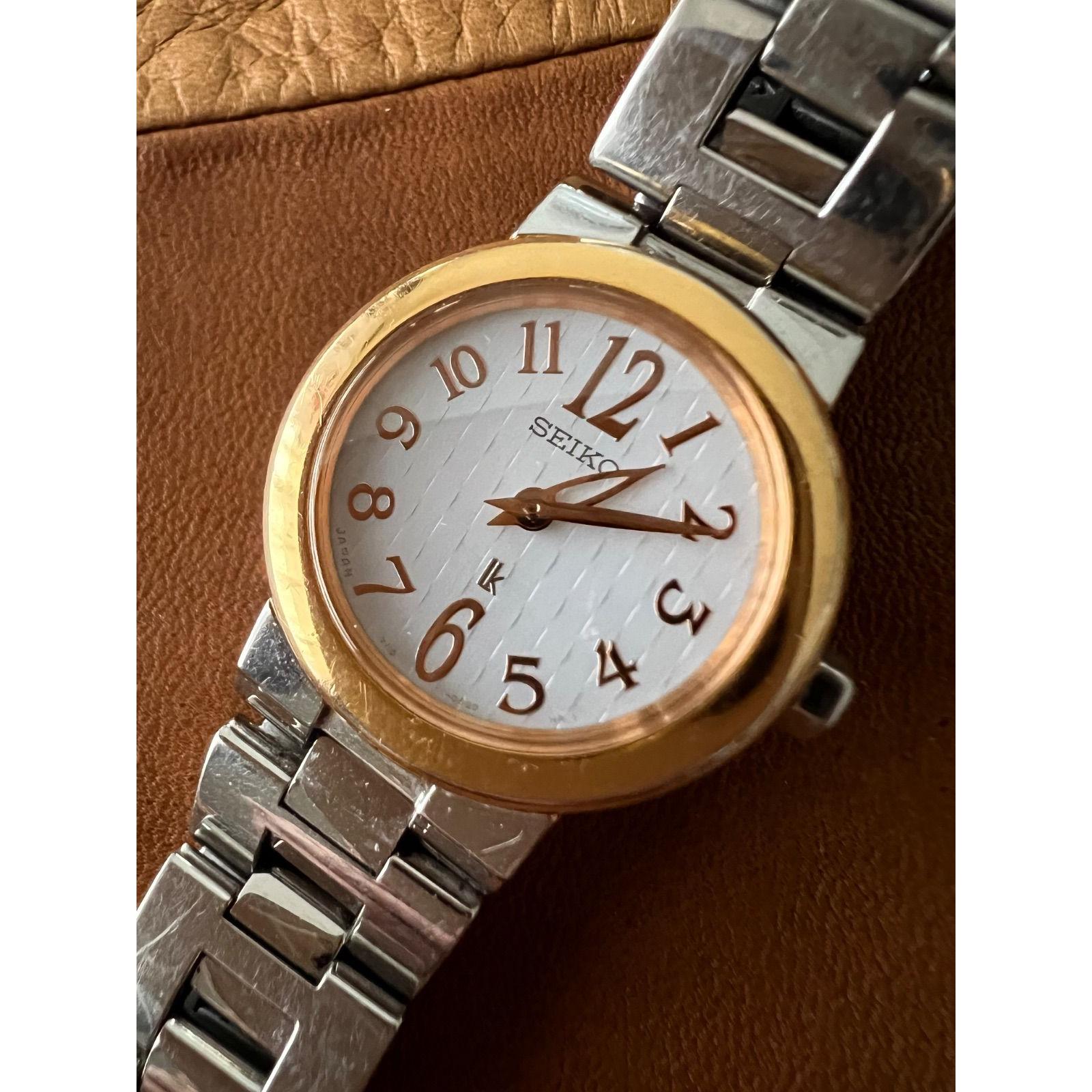 Used Seiko Rukia Solar watch Ladies V110-0AT0 Working item