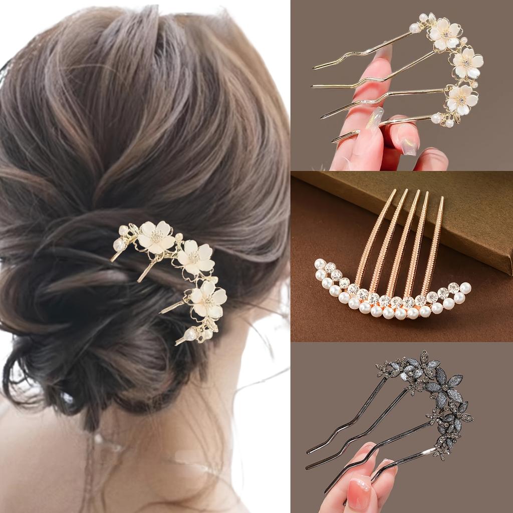Bohemian Style Elegant Women's Hair Comb Side Pins Secure Hair Accessories Vintage Bridal Wedding Hair Accessories