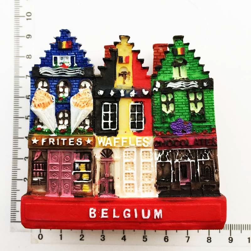 Belgia Rășină Magnet de Frigider Gent Mons Magneți de Frigider Autocolante 3D Magneți Magnetici Decor Bruges Bruxelles Suvenir Turistic
