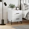 Nightstand White 40 x 35 x 47.5 cm Particleboard
