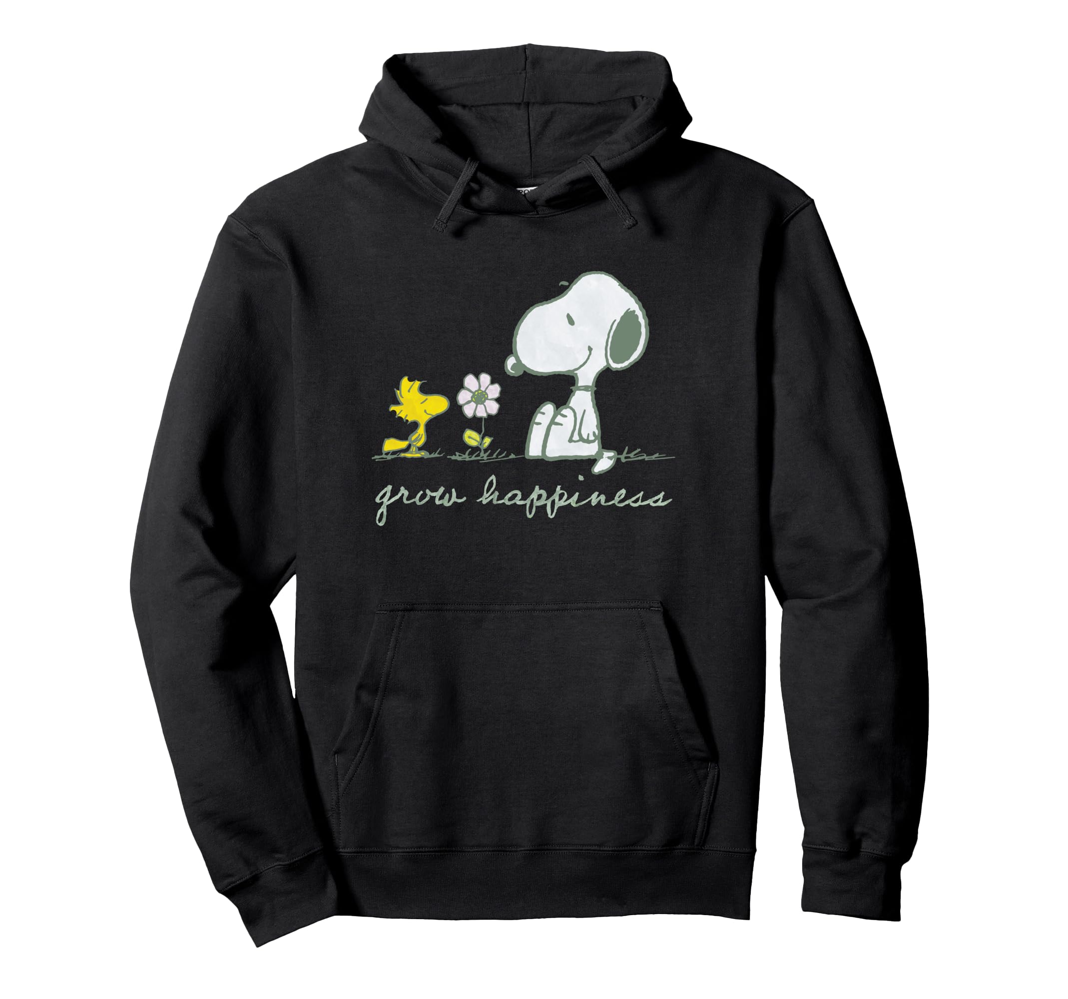 

peanuts snoopy woodstock growth happy nature hoodie чёрный
