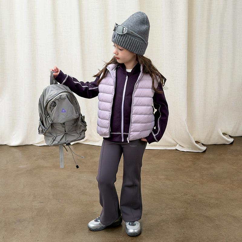 Children's white duck down parent-child ribs down jacket with thermal padded jacket jacket/vest