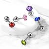 1 pz Zircone Cubico Cristallo Colorato Labret Monroe Anello per Labbro Borchie Acciaio Pietra 16g Borchia per Naso Cartilagine Elica Trago Piercing Orecchino