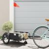 Vidaxl Bicycle Trailer, Black, Oxford Fabric And Iron