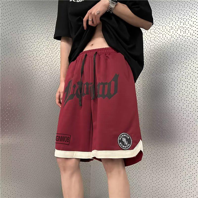Men's Retro American Vibe Summer Casual Shorts: Trendy, Loose, Versatile Basketball Style